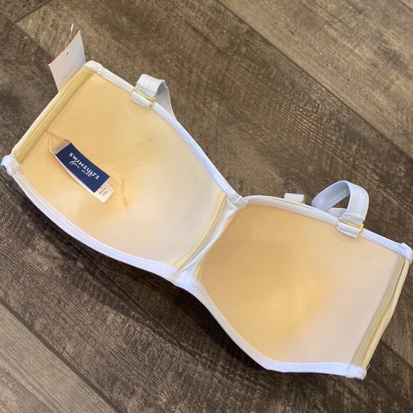 NWT SWIMSUITS FOR ALL White Convertible Bikini Top Size 14 - Picture 5 of 8